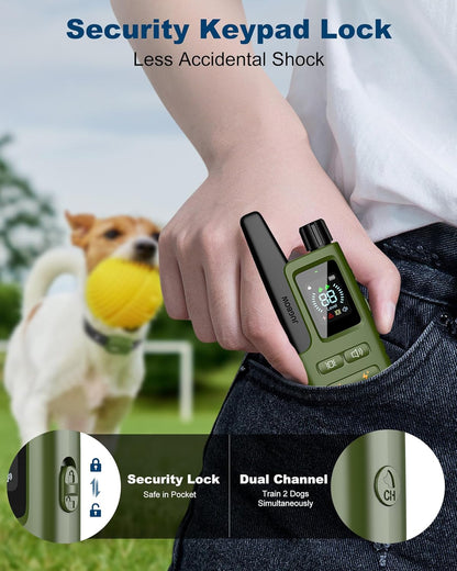 Jugbow Dog Shock Collar 4200FT Remote Waterproof 4 Modes Rechargeable E-Collar