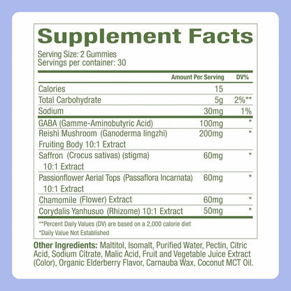 Plant People WonderSleep Mushroom Gummies with Reishi Mushroom, Saffron & Chamomile 60 Count