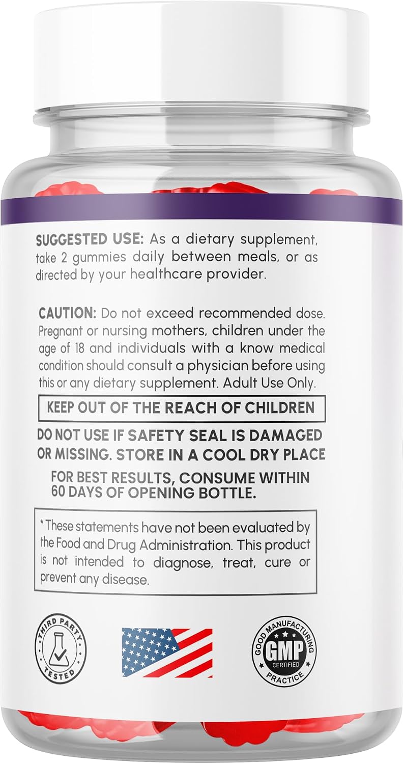 Derma Pure Supplement Gummies with Natural Ingredients 120 Gummies (2 Pack)