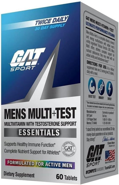 GAT Sport Men’s Multi Plus Test Multivitamin Tablets 150 Count