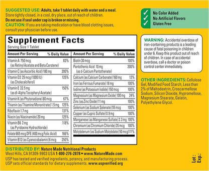 Nature Made Multivitamin Tablets with Iron 130 Day Supply 130 Count