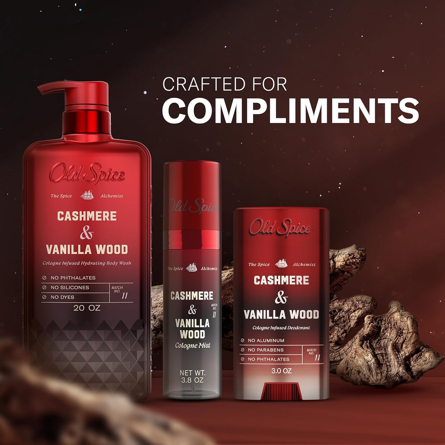Old Spice Body Wash The Spice Alchemist Cashmere Vanilla Wood 20 oz