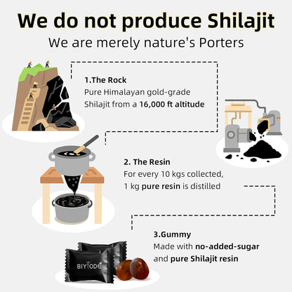 Shilajit Gummies with Ashwagandha Gokshura Fulvic Acid No Added Sugar