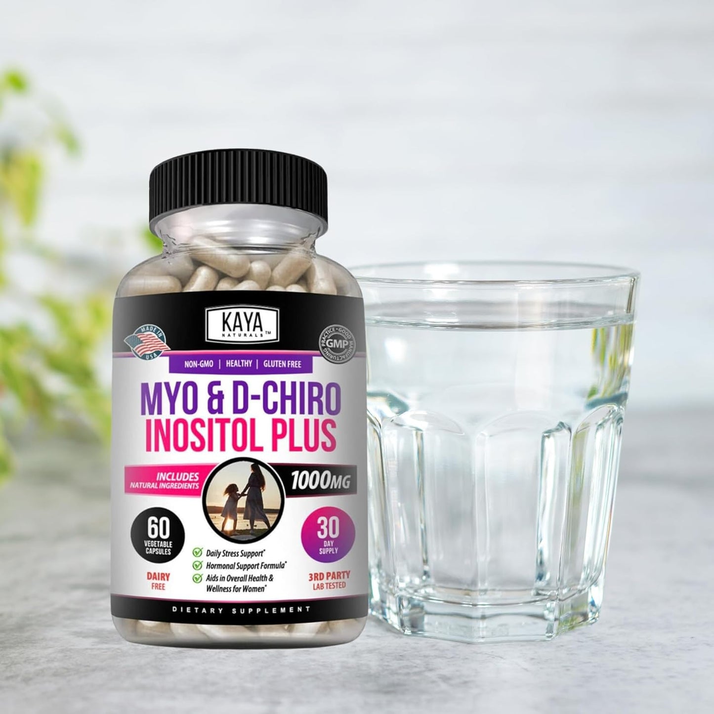Kaya Naturals Myo & D-Chiro Inositol Plus Vitamin B8 Support 60 Capsules