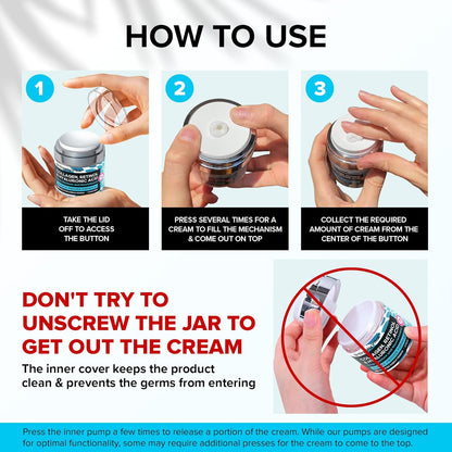 Face Moisturizer Retinol Collagen Hyaluronic Acid Cream 1.7 fl oz