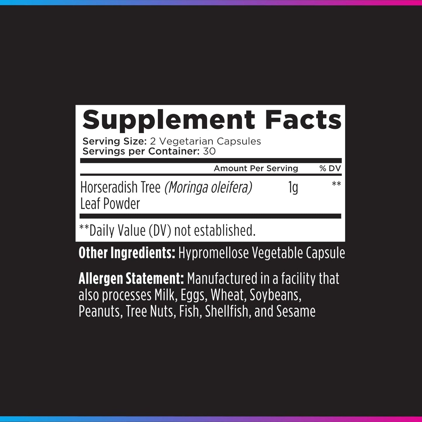 Livingood Daily Moringa Capsules Vegan Greens Superfood Non-GMO 60 Count