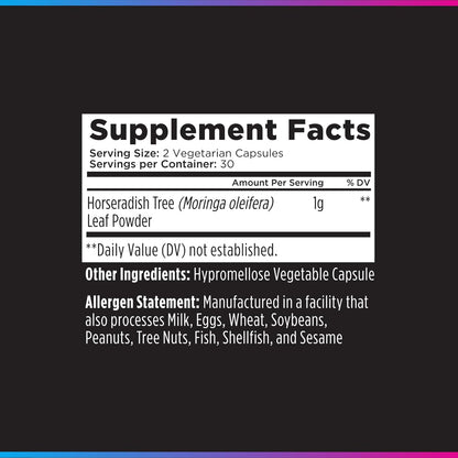 Livingood Daily Moringa Capsules Vegan Greens Superfood Non-GMO 60 Count