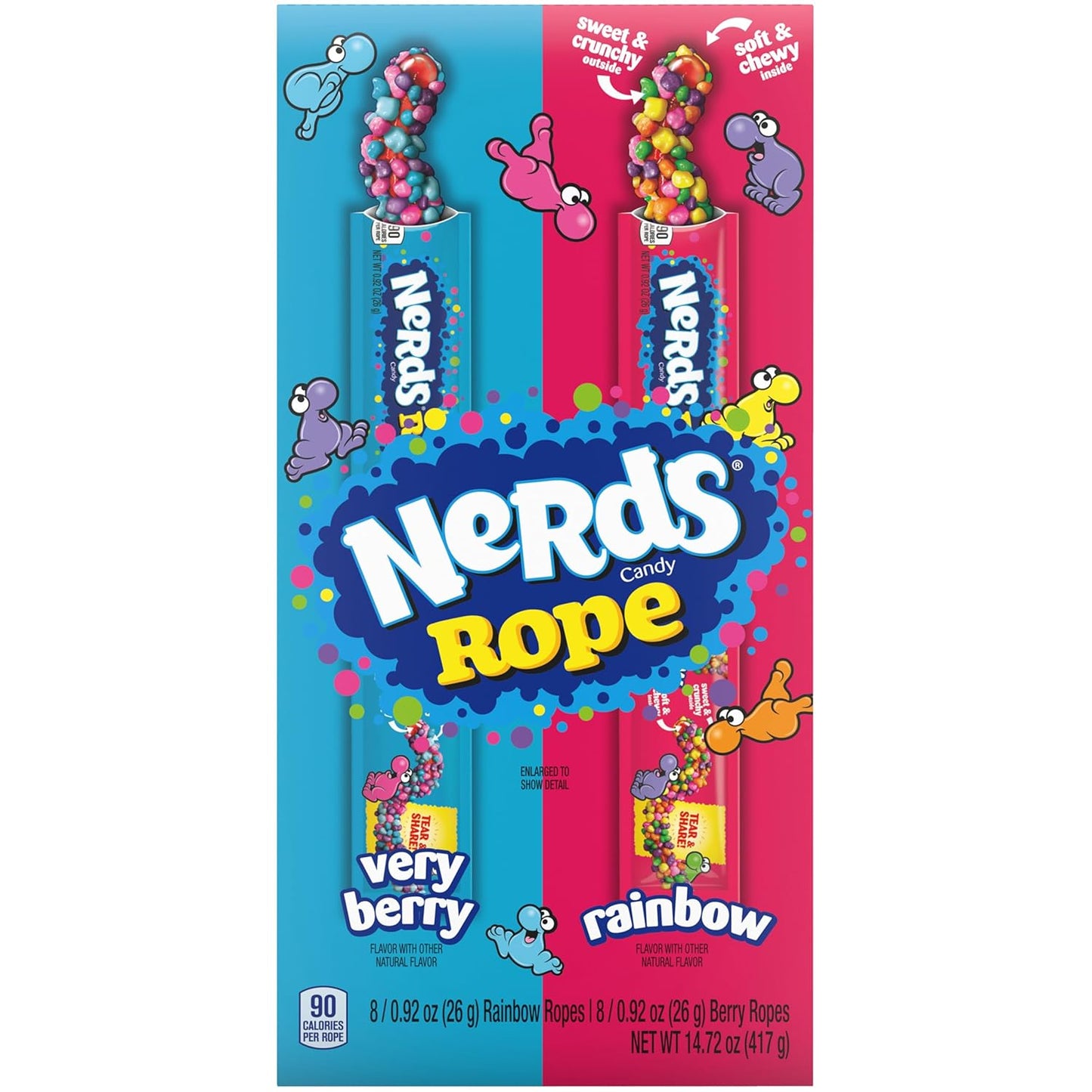 NERDS Rope Variety Box Rainbow & Very Berry Candy 0.92 oz 16 Count