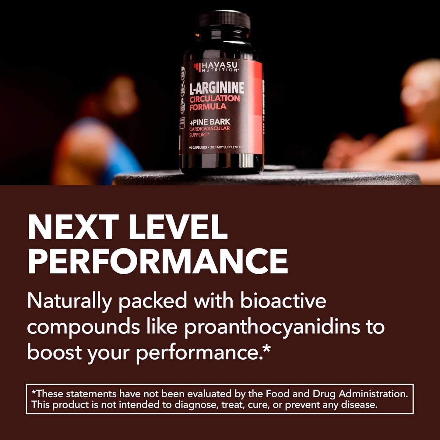L-Arginine 1800 mg with Pine Bark Extract Supplement 90 Vegan Capsules