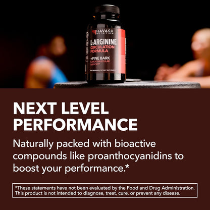 L-Arginine 1800 mg with Pine Bark Extract Supplement 90 Vegan Capsules