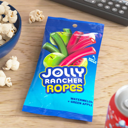 JOLLY RANCHER Watermelon & Green Apple Candy Ropes 6 oz 4 Pack