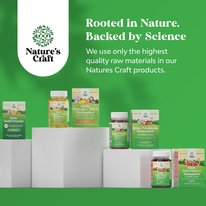 Natures Craft Kids Prebiotic Fiber Gummies Chicory Root Non-GMO 120 Count