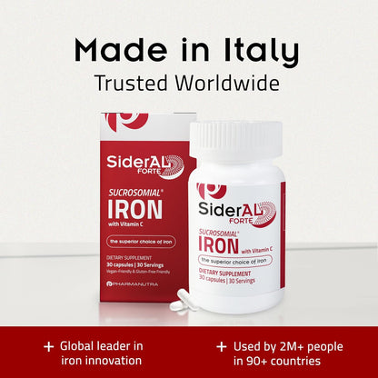 SiderAL Forte Sucrosomial Iron Supplement with Vitamin C 30 Count