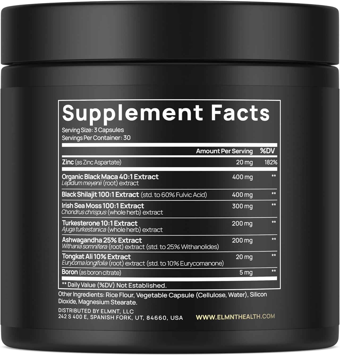 ULTRA MALE Testosterone Booster for Men 96,045mg with Shilajit, Black Maca, Ashwagandha & Tongkat Ali – Male Vitality Support Capsules