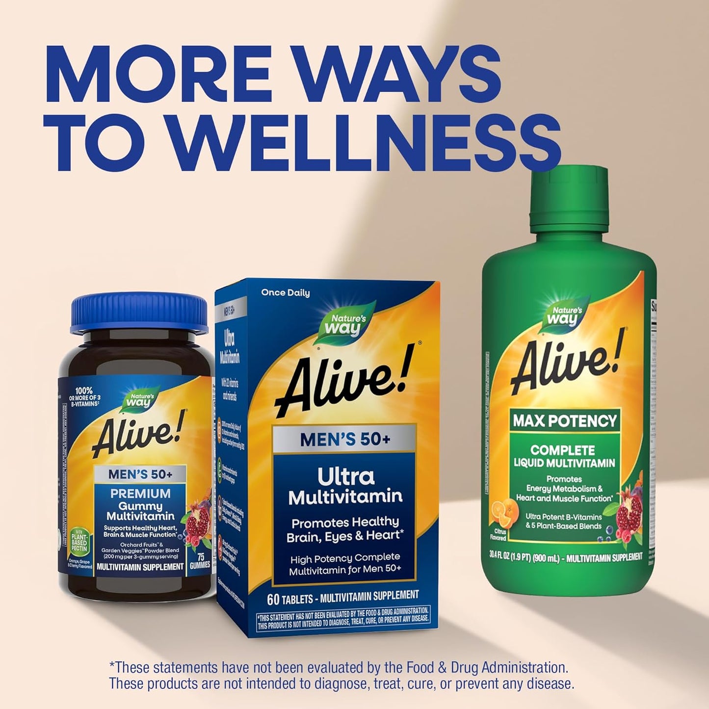 Nature's Way Alive! Men’s 50+ Multivitamin High Potency 60 Tablets