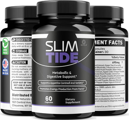 Slim Tide Advanced Weight Management Supplement Capsules 2 Pack 120 Count
