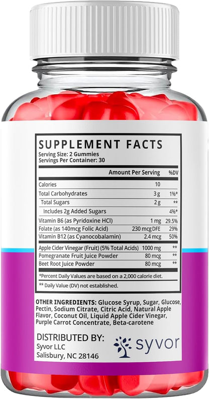 RevitaGlow Gummies with Apple Cider Vinegar & Beauty Vitamins 60 Gummies