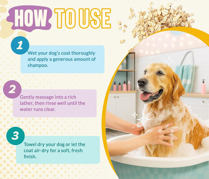 ALFIE'S CHOICE Oatmeal Dog Shampoo Conditioner 16 fl oz 5-in-1 Sensitive Skin