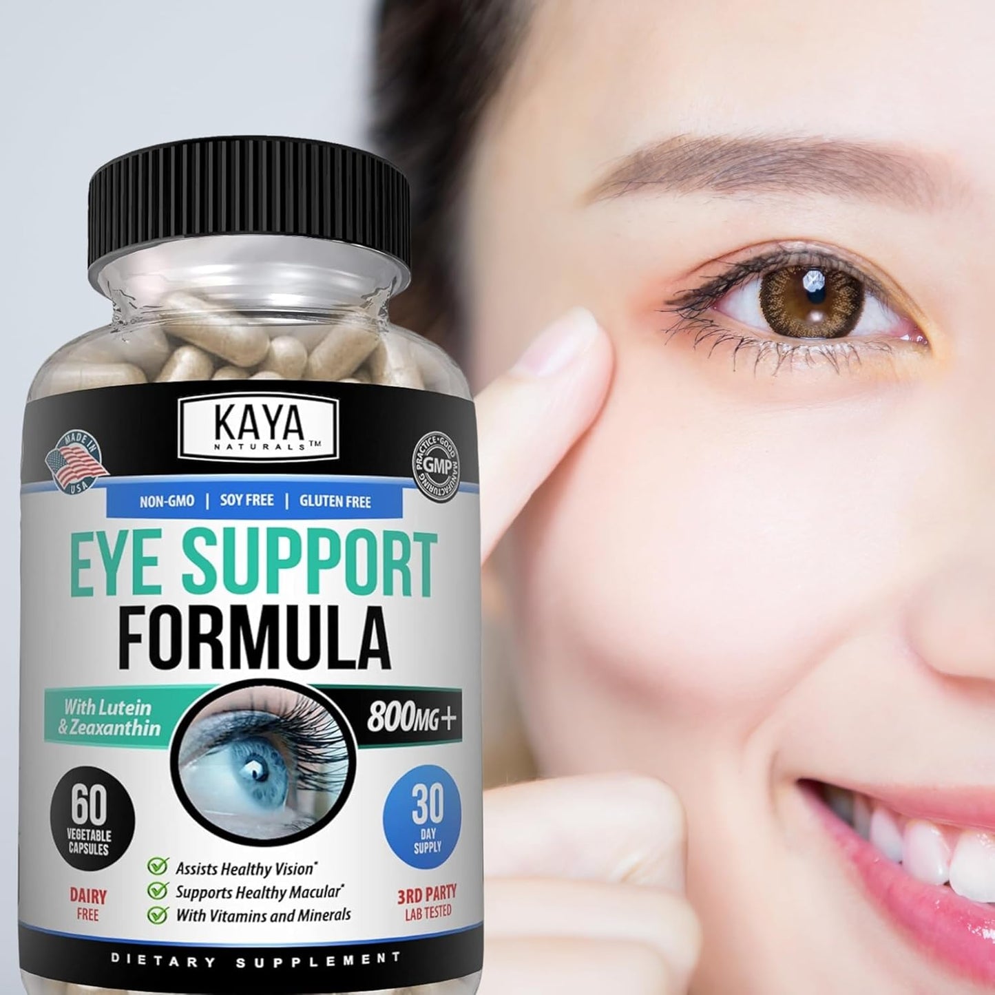 Kaya Naturals Eye Health Supplement Lutein & Zeaxanthin 800 mg 60 Capsules