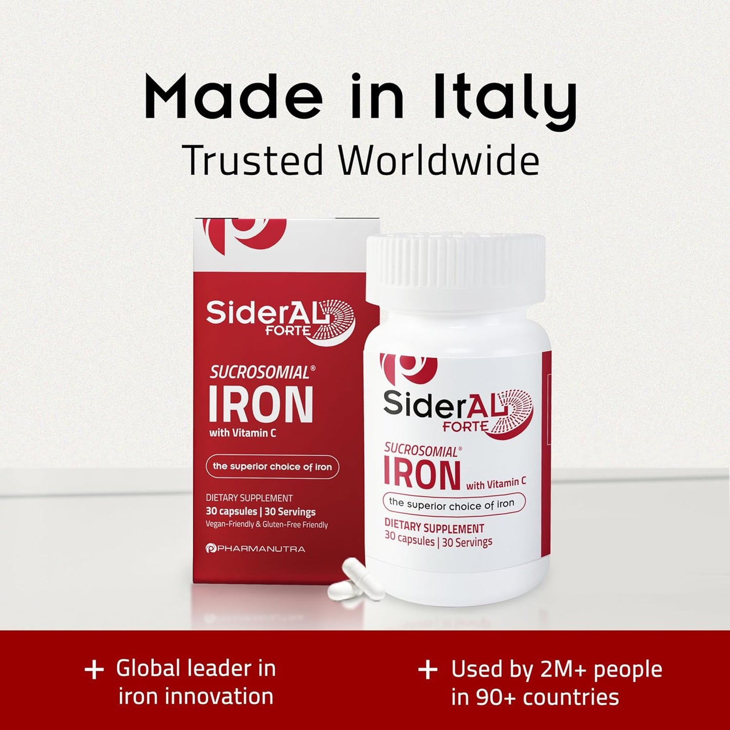 SiderAL Forte Iron Supplement with Vitamin C 30 Count