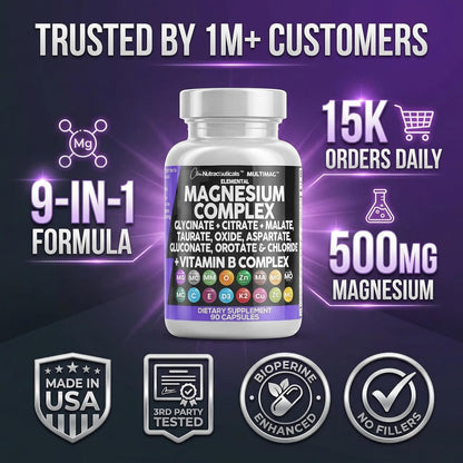 Clean Nutraceuticals Magnesium Complex Multi-Form with Vitamins & Minerals