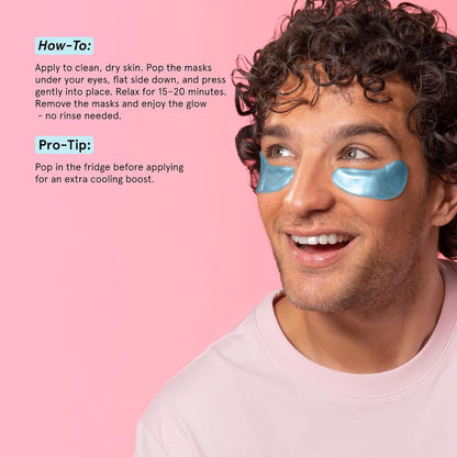 grace & stella Blue Gel Under Eye Patches 24 Pairs Vegan Eye Masks