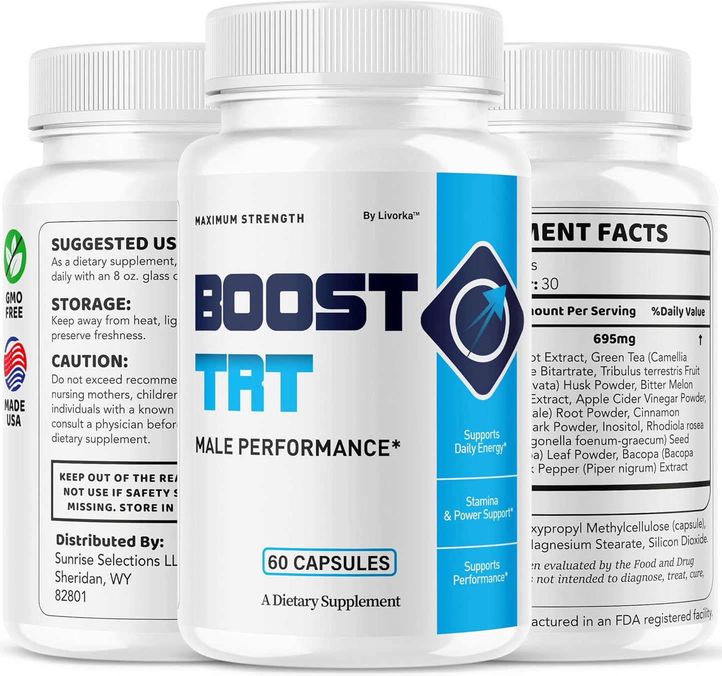 BoostTRT Advanced Multivitamin Supplement Capsules 120 Capsules (2 Pack)