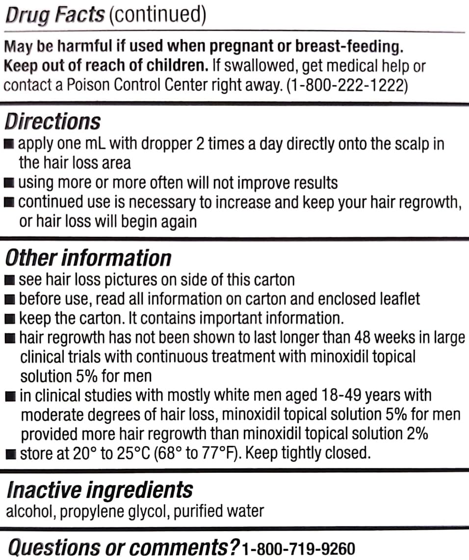Kirkland Minoxidil 5% Topical Solution for Men 12 fl oz 6 Month Supply