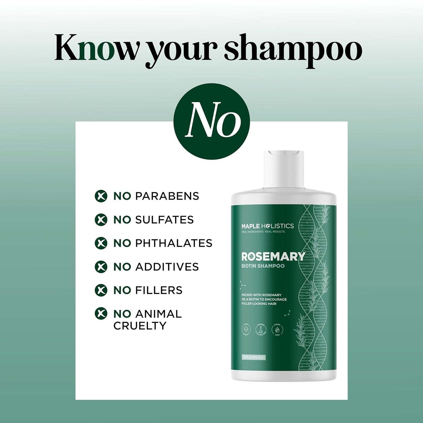 Volumizing Biotin & Rosemary Shampoo with Tea Tree Oil 16 fl oz