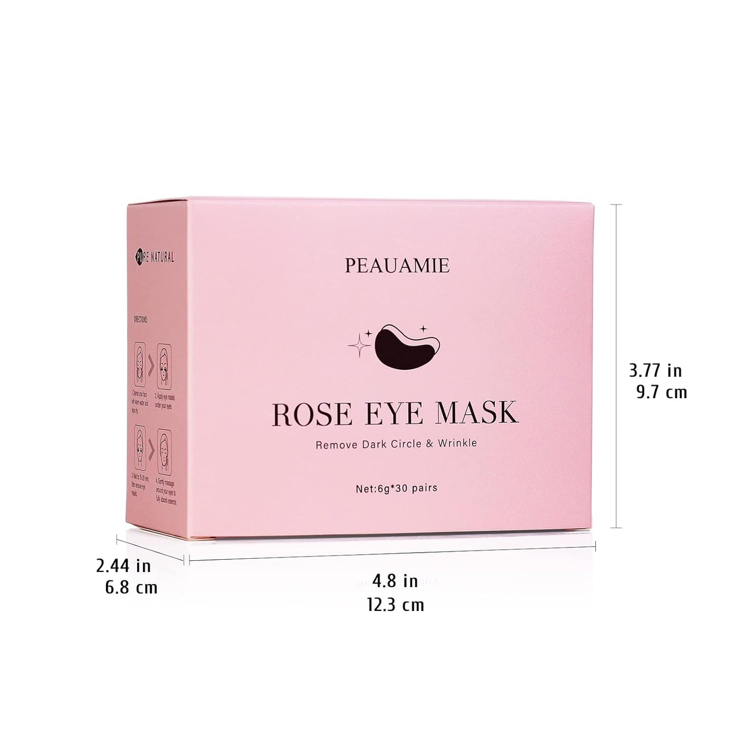 PEAUAMIE Rose Under Eye Patches 30 Pairs