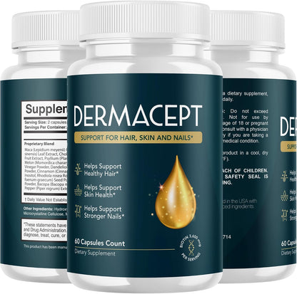 Valdivia Dermacept Supplement Capsules with Natural Vitamins 120 Capsules (2 Pack)