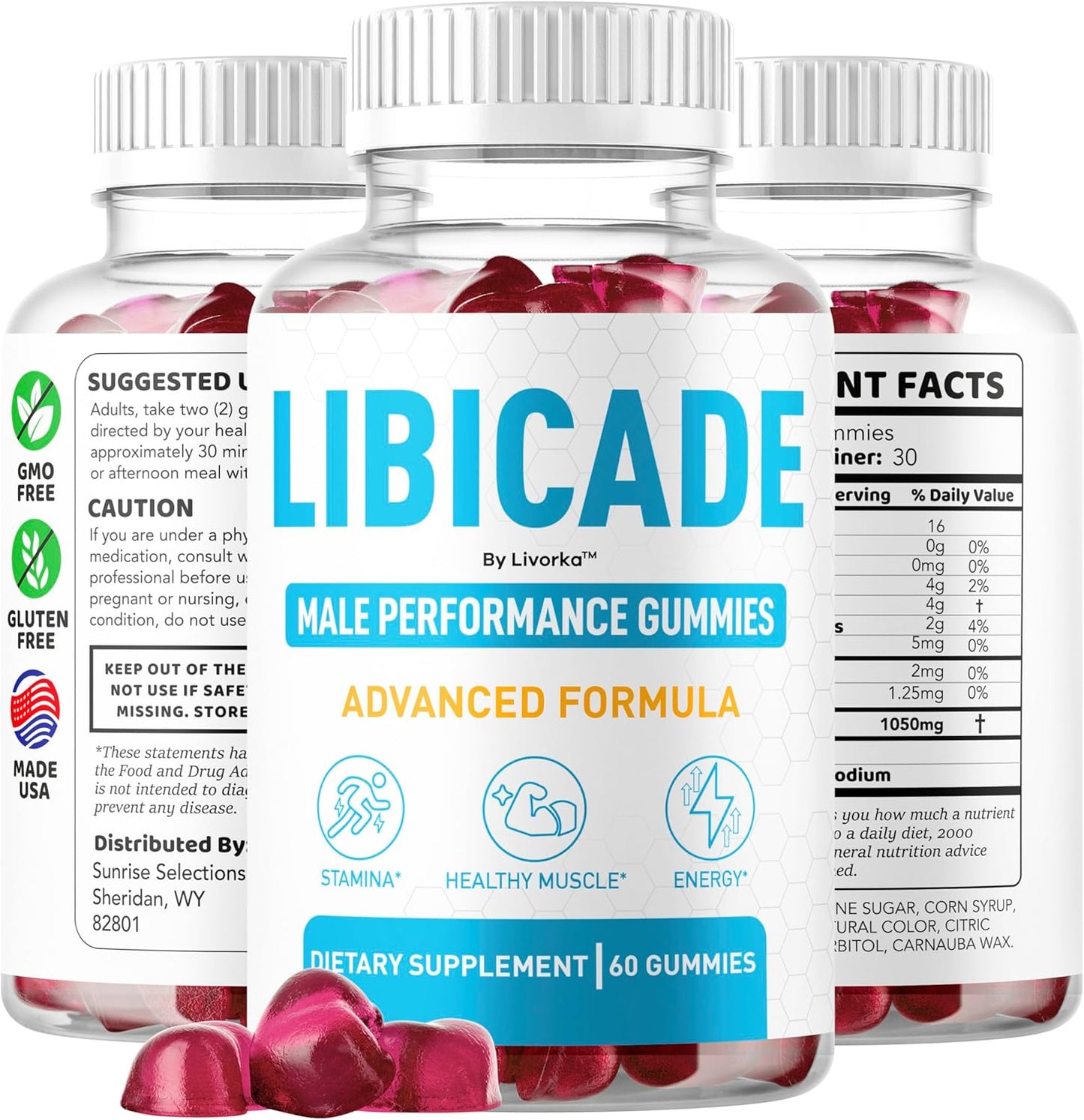 Libicade Supplement Gummies 180 Gummies (3 Pack)