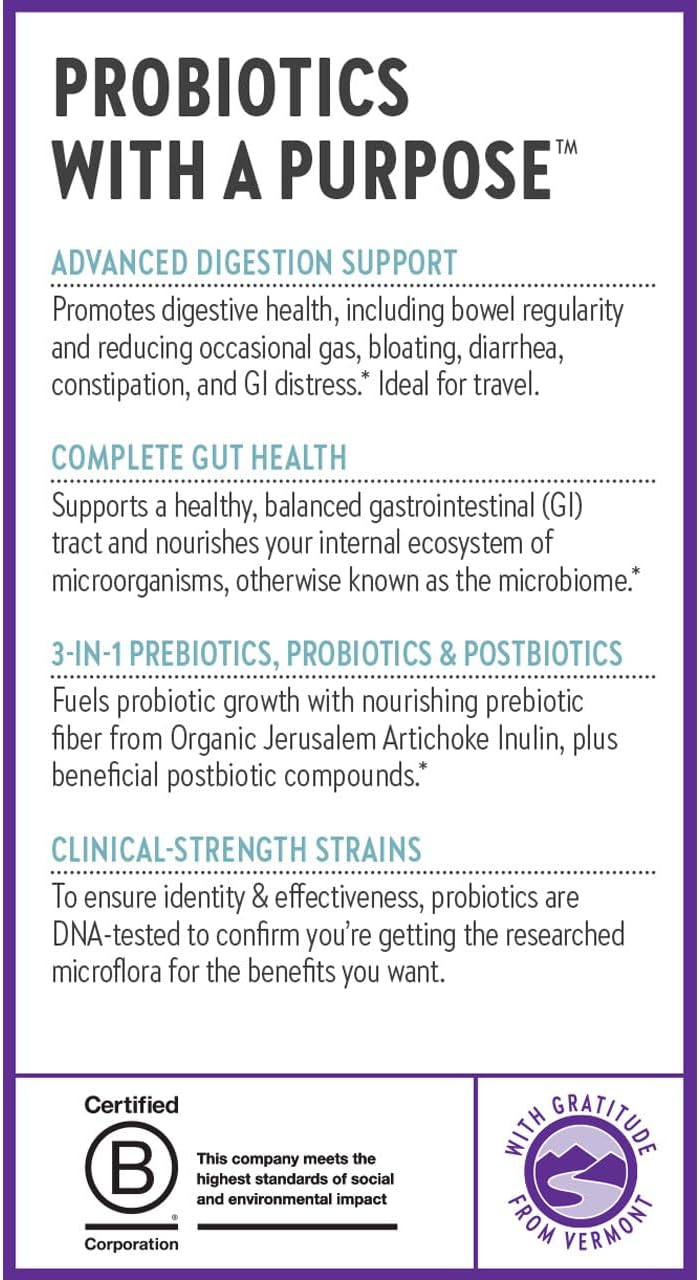 New Chapter All-Flora Probiotic with Prebiotics & Postbiotics Vegetarian Capsules 60 Count