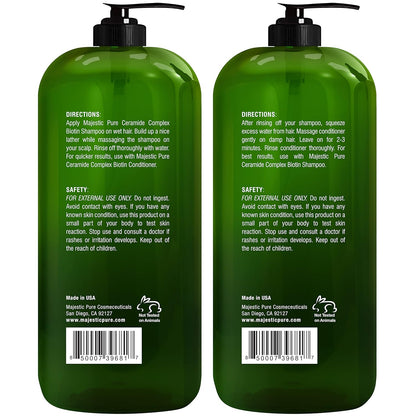 Majestic Pure Biotin Shampoo and Conditioner Set Sulfate Free 16 fl oz