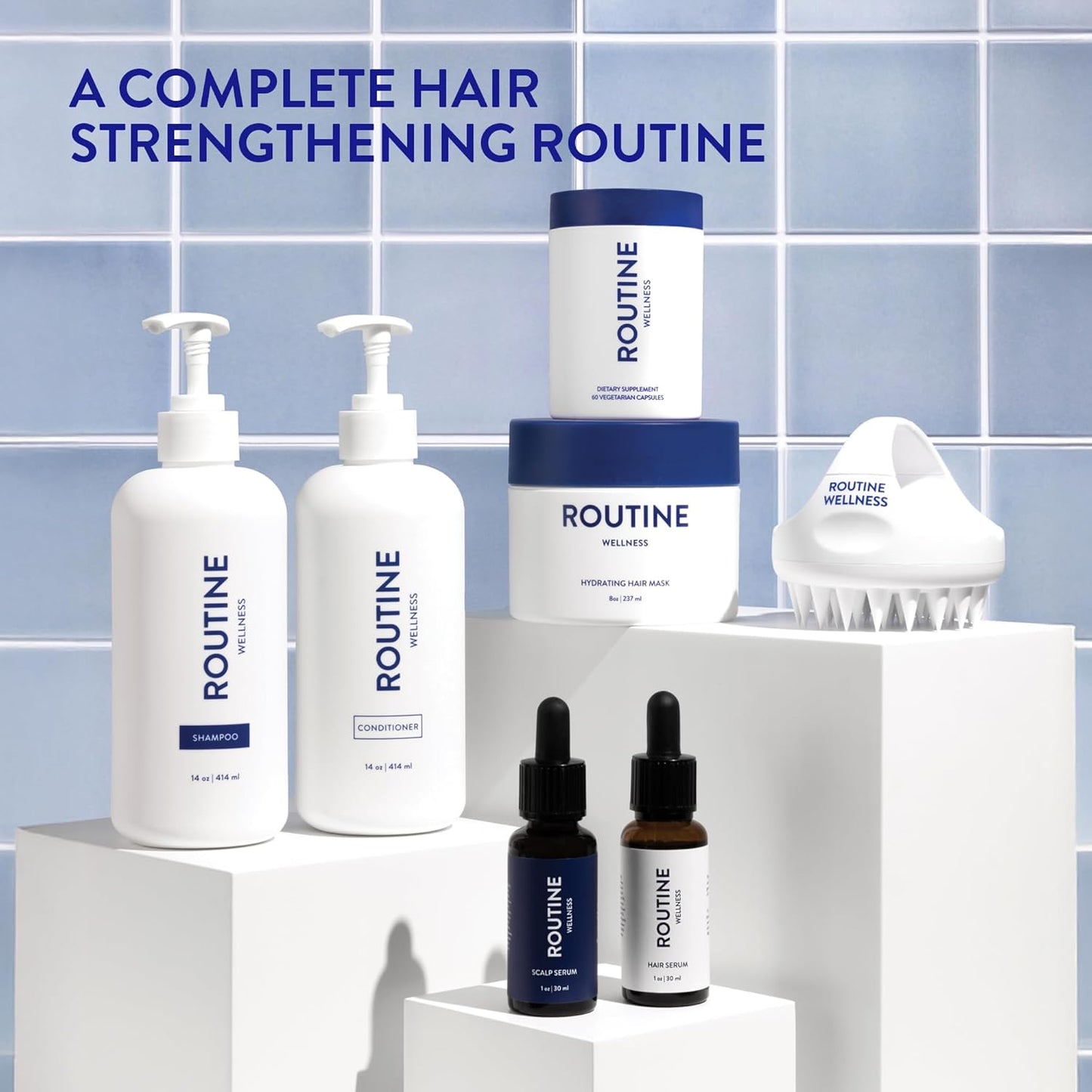 Routine Wellness Volumizing Shampoo with Biotin, Pea Peptides, Rose Hips & Saw Palmetto Oil