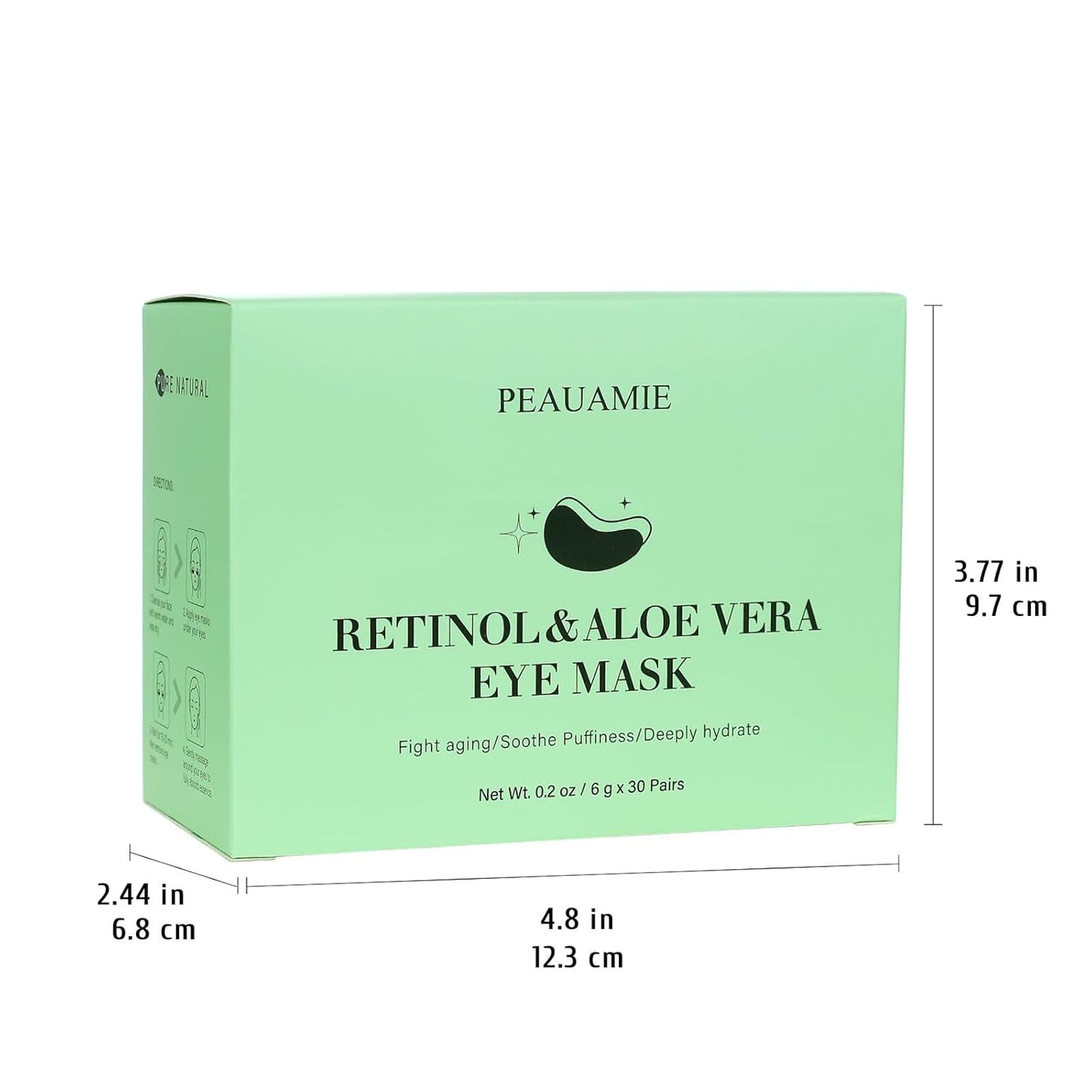 PEAUAMIE Under Eye Patches with Retinol & Aloe Vera 30 Pairs