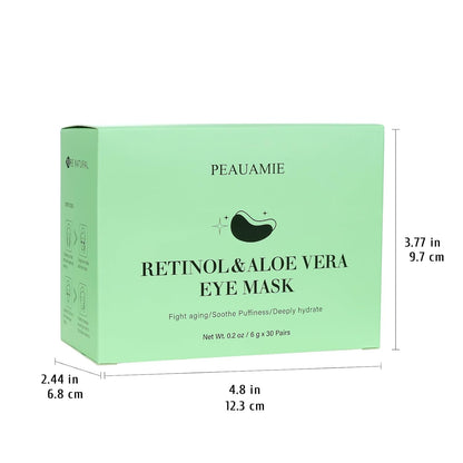 PEAUAMIE Under Eye Patches with Retinol & Aloe Vera 30 Pairs