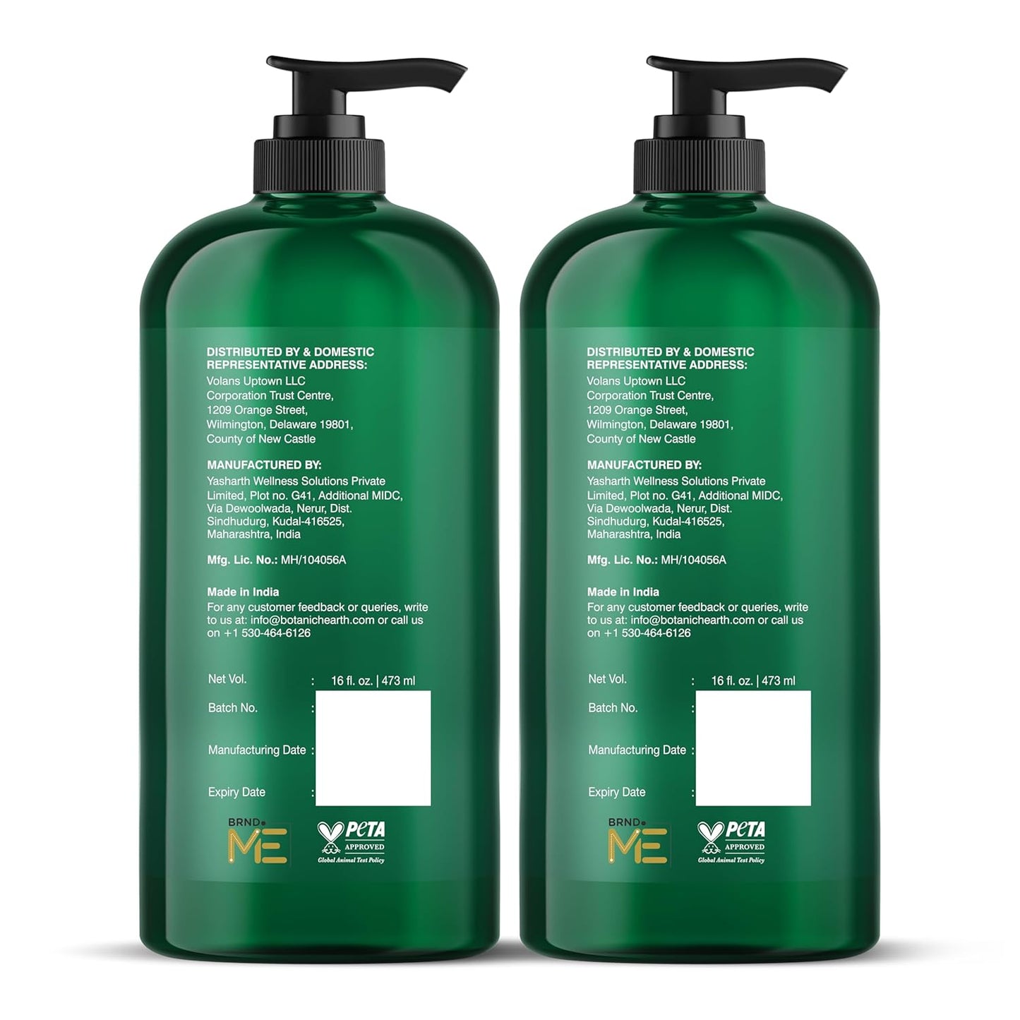 Botanic Hearth Tea Tree Shampoo and Conditioner Set Sulfate Free 16 fl oz