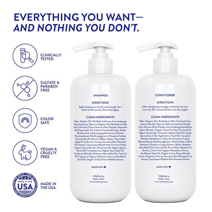 Routine Wellness Hair Care Bundle with Shampoo, Conditioner, Hair Serums, Supplement & Hair Mask Rose Hips