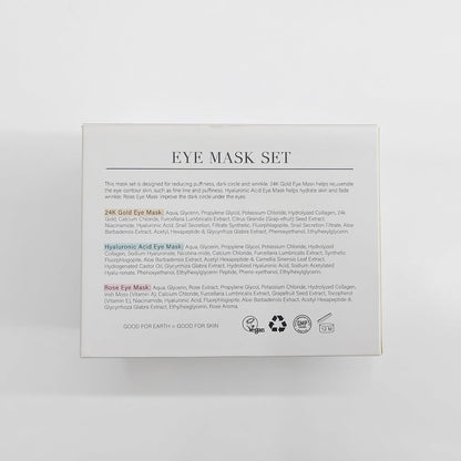 PEAUAMIE Gold & Rose Under Eye Patches with Hyaluronic Acid 30 Pairs