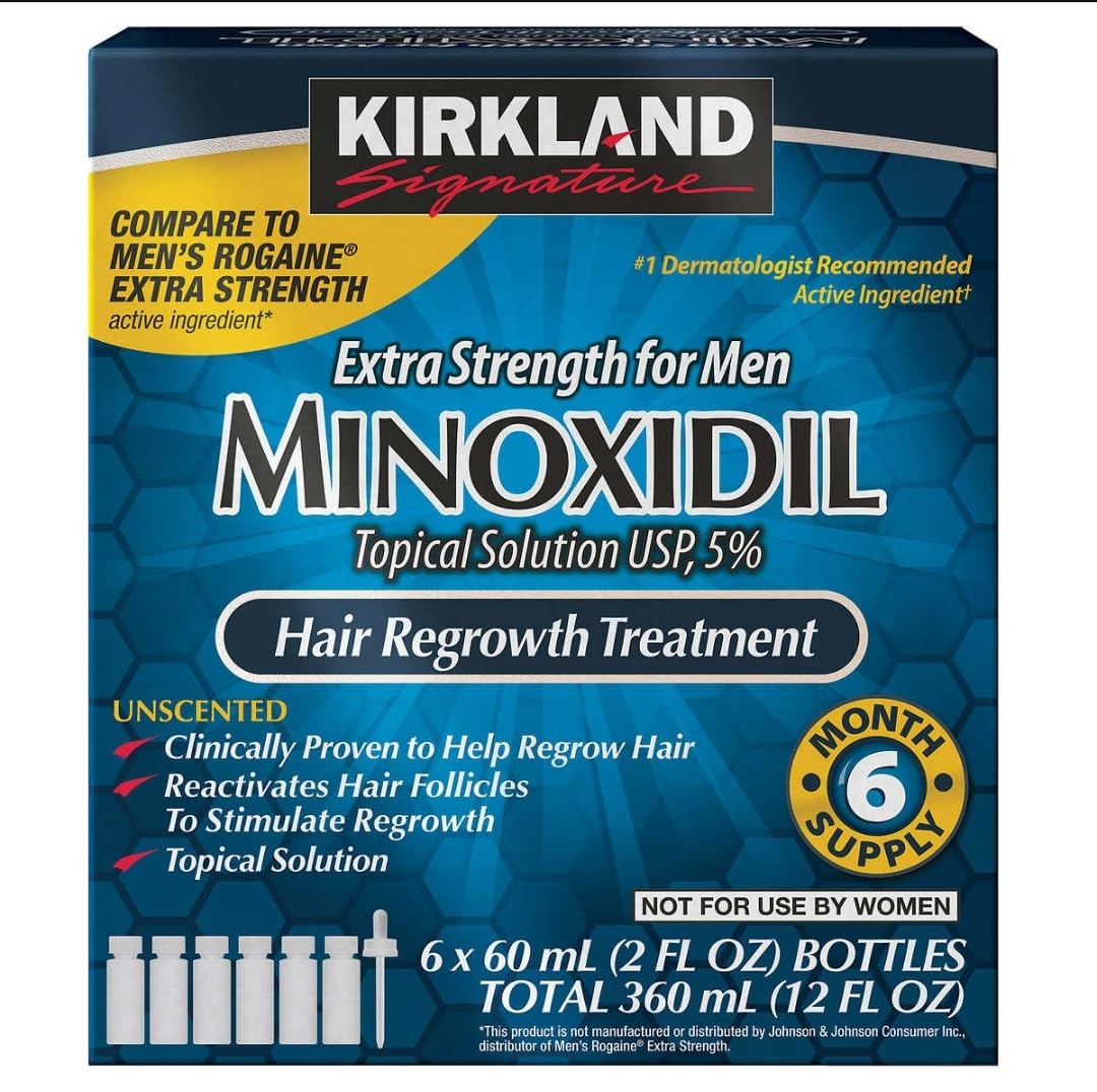 Kirkland Minoxidil 5% Topical Solution for Men 12 fl oz 6 Month Supply