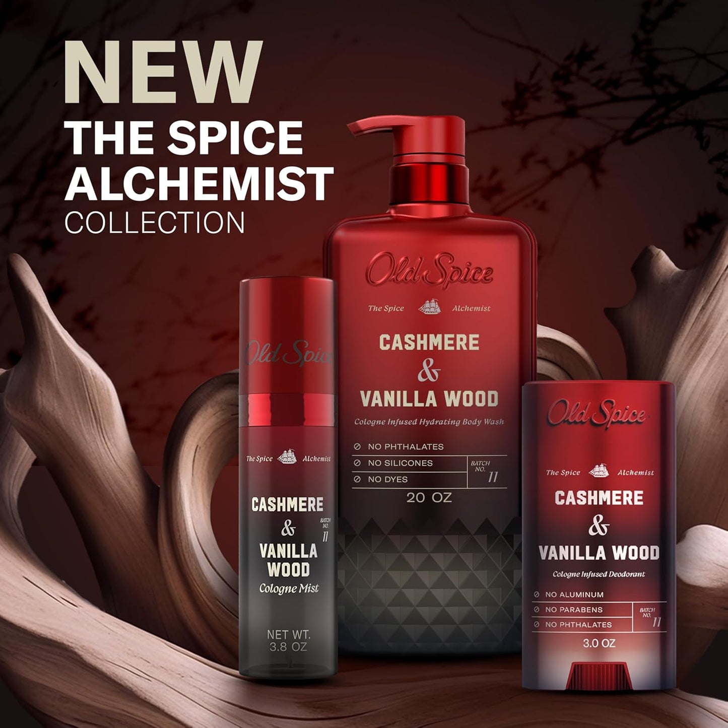 Old Spice Body Wash The Spice Alchemist Cashmere Vanilla Wood 20 oz