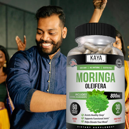 Kaya Naturals Moringa Leaf Extract Veggie Capsules Greens Superfood 60 Count