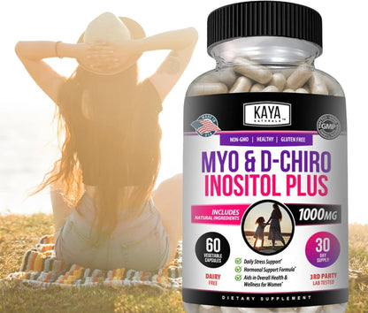 Kaya Naturals Myo & D-Chiro Inositol Plus Vitamin B8 Support 60 Capsules