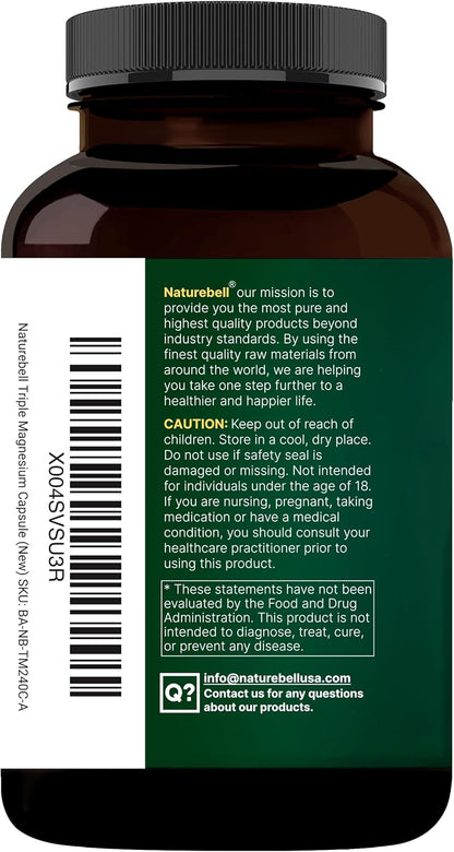 Magnesium Complex Glycinate Citrate Malate 1000 mg Capsules 240 Count