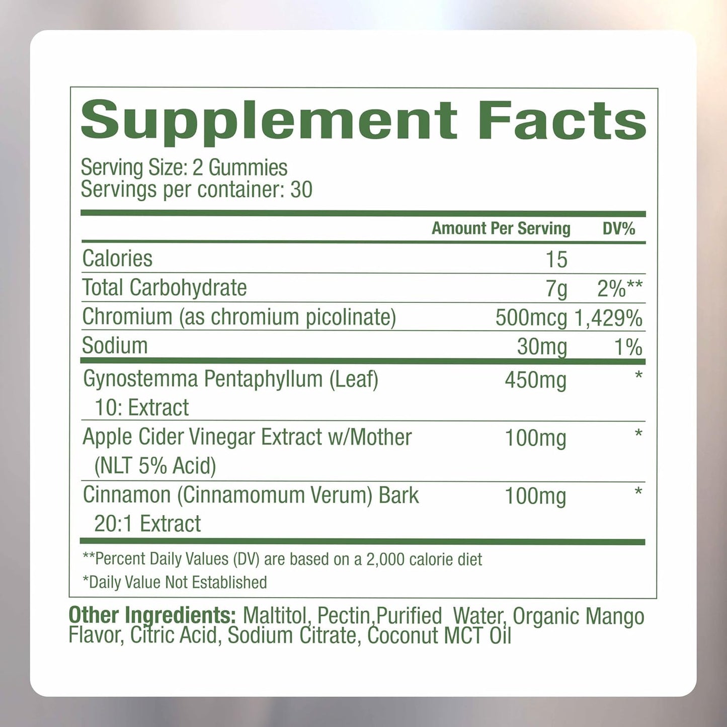 Plant People WonderBurn Metabolism Gummies Zero Sugar Ripe Mango Flavor 60 Count