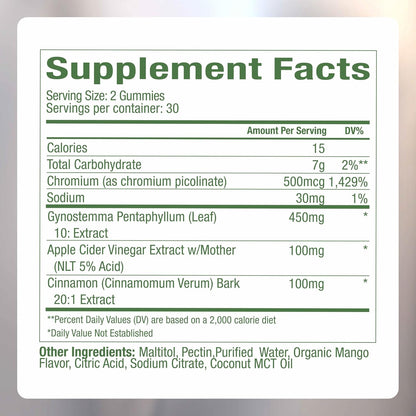 Plant People WonderBurn Metabolism Gummies Zero Sugar Ripe Mango Flavor 60 Count