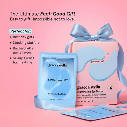 grace & stella Blue Gel Under Eye Masks for Dark Circles & Puffy Eyes 24 Pairs