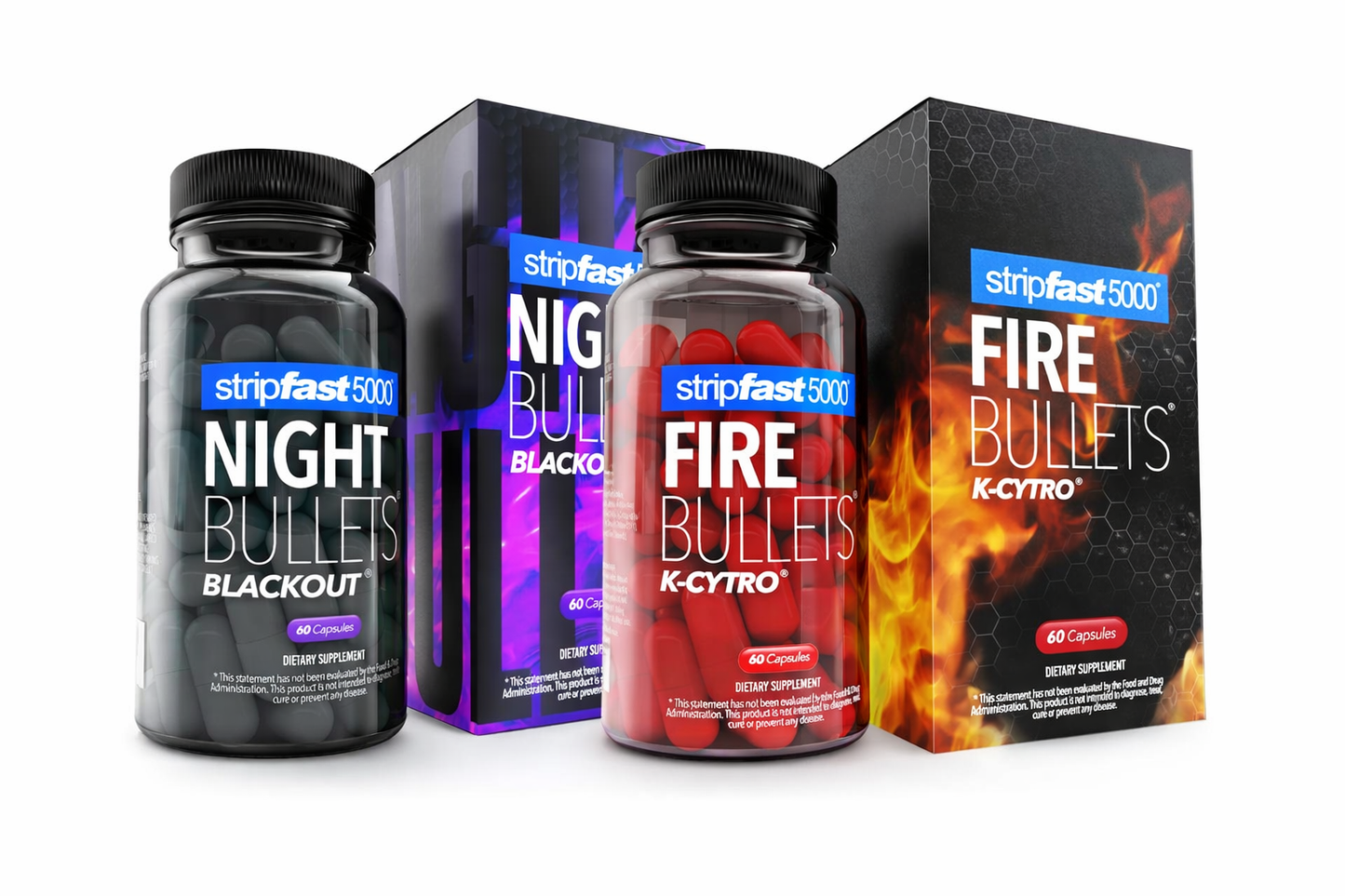 Stripfast5000 Fire Bullets Capsules – Dietary Supplement (Combo Pack)