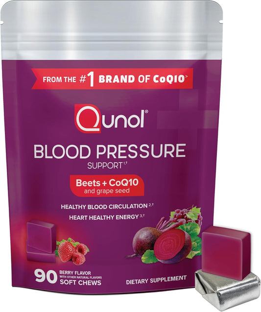 Qunol Beets Chews with CoQ10 & Grape Seed Extract – 90 Chews